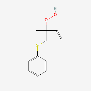 2-Methyl-1-(phenylsulfanyl)but-3-ene-2-peroxol