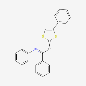 (1Z)-N,1-Diphenyl-2-(4-phenyl-2H-1,3-dithiol-2-ylidene)ethan-1-imine