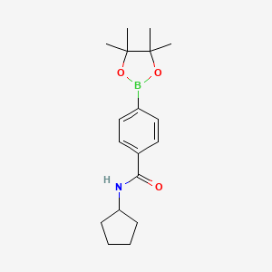 B1456733 N-Cyclopentyl-4-(4,4,5,5-tetramethyl-1,3,2-dioxaborolan-2-yl)benzamide CAS No. 933987-10-1
