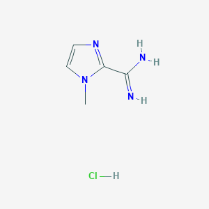 molecular formula C5H9ClN4 B1456734 1-甲基-1H-咪唑-2-甲酰亚胺盐酸盐 CAS No. 849600-64-2