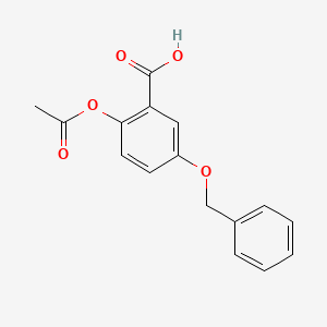 molecular formula C16H14O5 B14567343 2-(Acetyloxy)-5-(benzyloxy)benzoic acid CAS No. 61340-17-8