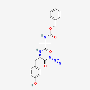 molecular formula C21H23N5O5 B14567347 Cbz-Aib-Tyr-N3 CAS No. 61480-03-3