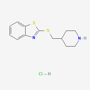 B1456736 2-((Piperidin-4-ylmethyl)thio)benzo[d]thiazole hydrochloride CAS No. 1211439-73-4