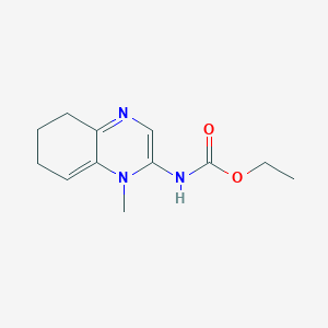 molecular formula C12H17N3O2 B14567365 Ethyl (1-methyl-1,5,6,7-tetrahydroquinoxalin-2-yl)carbamate CAS No. 61369-44-6