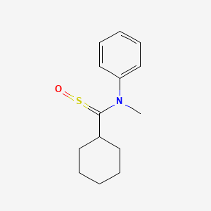 N-[Cyclohexyl(oxo-lambda~4~-sulfanylidene)methyl]-N-methylaniline