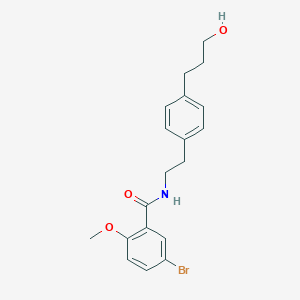 5-Bromo-N-{2-[4-(3-hydroxypropyl)phenyl]ethyl}-2-methoxybenzamide