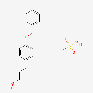 Methanesulfonic acid--3-[4-(benzyloxy)phenyl]propan-1-ol (1/1)