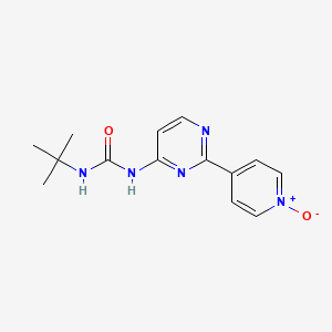 N-tert-Butyl-N'-[2-(1-oxo-1lambda~5~-pyridin-4-yl)pyrimidin-4-yl]urea