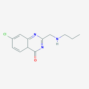 molecular formula C12H14ClN3O B1456741 7-氯-2-(丙氨基甲基)-4aH-喹唑啉-4-酮 CAS No. 900640-74-6