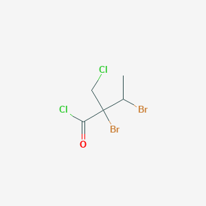 molecular formula C5H6Br2Cl2O B14567412 2,3-Dibromo-2-(chloromethyl)butanoyl chloride CAS No. 61779-93-9