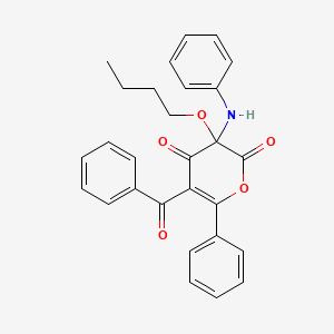 3-Anilino-5-benzoyl-3-butoxy-6-phenyl-2H-pyran-2,4(3H)-dione