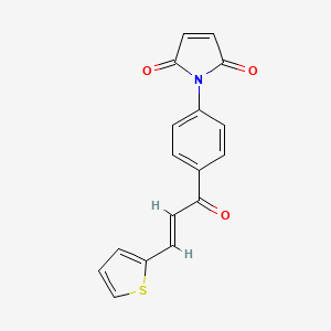 molecular formula C17H11NO3S B1456745 1-{4-[(2E)-3-(2-噻吩基)丙-2-烯酰]苯基}-1H-吡咯-2,5-二酮 CAS No. 1365988-69-7