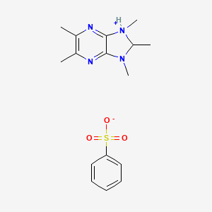 1,2,3,5,6-Pentamethyl-2,3-dihydro-1H-imidazo[4,5-b]pyrazin-1-ium benzenesulfonate