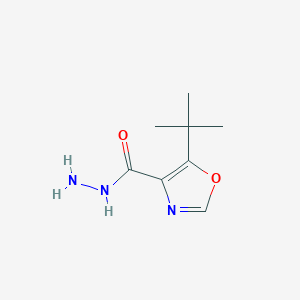 molecular formula C8H13N3O2 B1456748 5-叔丁基-1,3-恶唑-4-甲酰肼 CAS No. 1426904-72-4