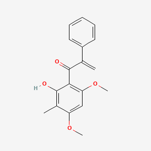 1-(2-Hydroxy-4,6-dimethoxy-3-methylphenyl)-2-phenylprop-2-en-1-one