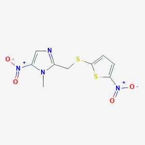 1-Methyl-5-nitro-2-{[(5-nitrothiophen-2-yl)sulfanyl]methyl}-1H-imidazole