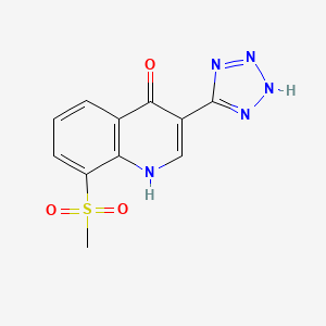 3-(1,2-Dihydro-5H-tetrazol-5-ylidene)-8-(methanesulfonyl)quinolin-4(3H)-one