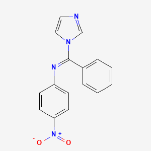 (E)-1-(1H-Imidazol-1-yl)-N-(4-nitrophenyl)-1-phenylmethanimine