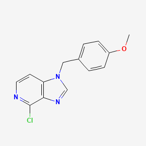 molecular formula C14H12ClN3O B1456755 4-氯-1-(4-甲氧基苄基)-1H-咪唑并[4,5-c]吡啶 CAS No. 881844-11-7