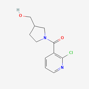 molecular formula C11H13ClN2O2 B1456766 (2-Chloropyridin-3-yl)(3-(hydroxymethyl)pyrrolidin-1-yl)methanone CAS No. 1420870-54-7