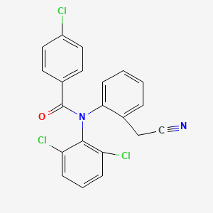 4-Chloro-N-[2-(cyanomethyl)phenyl]-N-(2,6-dichlorophenyl)benzamide