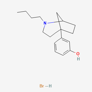 3-(2-Butyl-2-azabicyclo[3.2.1]octan-5-yl)phenol;hydrobromide