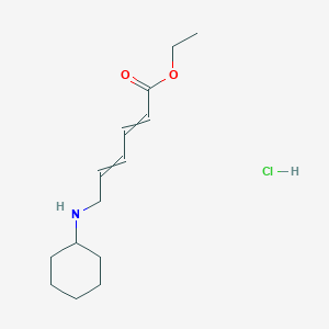 Ethyl 6-(cyclohexylamino)hexa-2,4-dienoate;hydrochloride