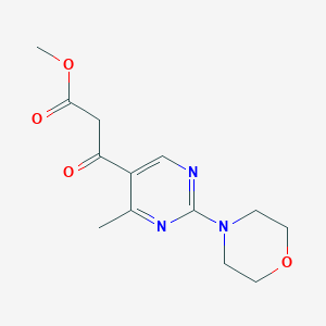 molecular formula C13H17N3O4 B1456773 Methyl 3-(4-methyl-2-morpholin-4-ylpyrimidin-5-yl)-3-oxopropanoate CAS No. 1365942-17-1