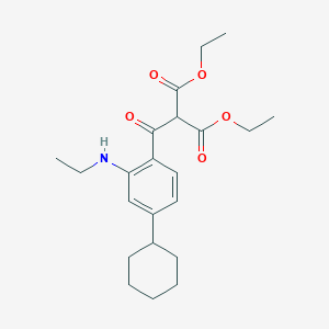 Diethyl [4-cyclohexyl-2-(ethylamino)benzoyl]propanedioate