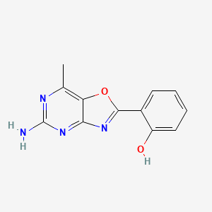 6-(5-Amino-7-methyl[1,3]oxazolo[4,5-d]pyrimidin-2(3H)-ylidene)cyclohexa-2,4-dien-1-one