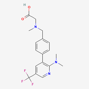 molecular formula C18H20F3N3O2 B1456776 {[4-(2-Dimethylamino-5-trifluoromethyl-pyridin-3-yl)-benzyl]-methyl-amino}-acetic acid CAS No. 1311279-35-2