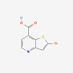 molecular formula C8H4BrNO2S B1456777 2-溴噻吩[3,2-b]吡啶-7-羧酸 CAS No. 1430836-42-2