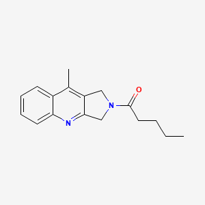 1-(9-Methyl-1,3-dihydro-2H-pyrrolo[3,4-b]quinolin-2-yl)pentan-1-one