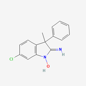 3H-Indol-2-amine, 6-chloro-3-methyl-3-phenyl-, 1-oxide