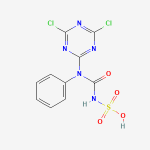 [(4,6-Dichloro-1,3,5-triazin-2-yl)(phenyl)carbamoyl]sulfamic acid