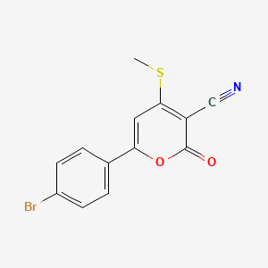 6-(4-Bromophenyl)-4-methylsulfanyl-2-oxopyran-3-carbonitrile