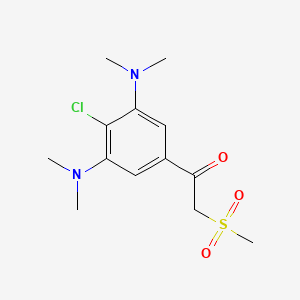 1-[4-Chloro-3,5-bis(dimethylamino)phenyl]-2-(methanesulfonyl)ethan-1-one