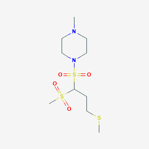 1-[1-(Methanesulfonyl)-3-(methylsulfanyl)propane-1-sulfonyl]-4-methylpiperazine