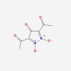 4H-Pyrazol-4-one, 3,5-diacetyl-, 1,2-dioxide