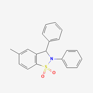 1,2-Benzisothiazole, 2,3-dihydro-5-methyl-2,3-diphenyl-, 1,1-dioxide