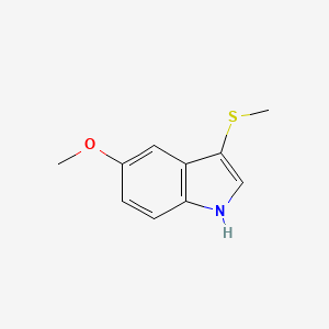 molecular formula C10H11NOS B1456792 5-甲氧基-3-(甲硫基)-1H-吲哚 CAS No. 1416438-06-6