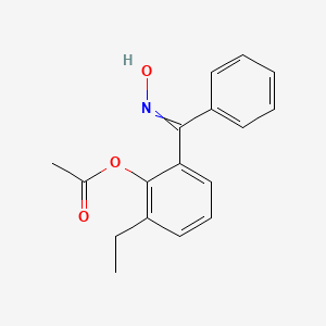 2-Ethyl-6-[(hydroxyimino)(phenyl)methyl]phenyl acetate