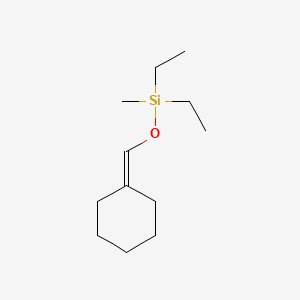 (Cyclohexylidenemethoxy)(diethyl)methylsilane