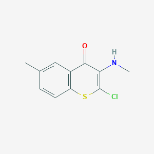 2-Chloro-6-methyl-3-(methylamino)-4H-1-benzothiopyran-4-one