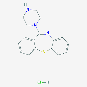molecular formula C₁₇H₁₉Cl₂N₃S B145680 11-(1-Piperazinyl)-dibenzo[b,f][1,4]thiazepine dihydrochloride CAS No. 111974-74-4