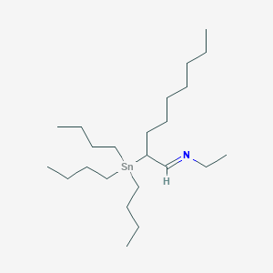 (1E)-N-Ethyl-2-(tributylstannyl)nonan-1-imine