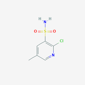 molecular formula C6H7ClN2O2S B1456803 2-氯-5-甲基吡啶-3-磺酸酰胺 CAS No. 1208081-46-2