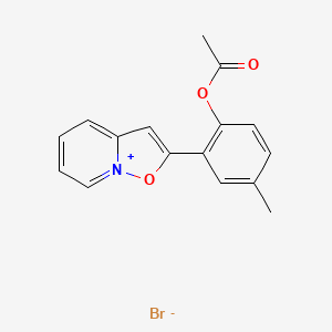 Isoxazolo[2,3-a]pyridinium, 2-[2-(acetyloxy)-5-methylphenyl]-, bromide