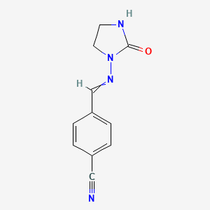 4-{[(2-Oxoimidazolidin-1-yl)imino]methyl}benzonitrile