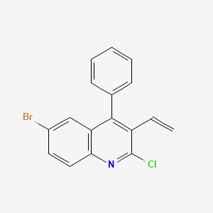 Quinoline, 6-bromo-2-chloro-3-ethenyl-4-phenyl-